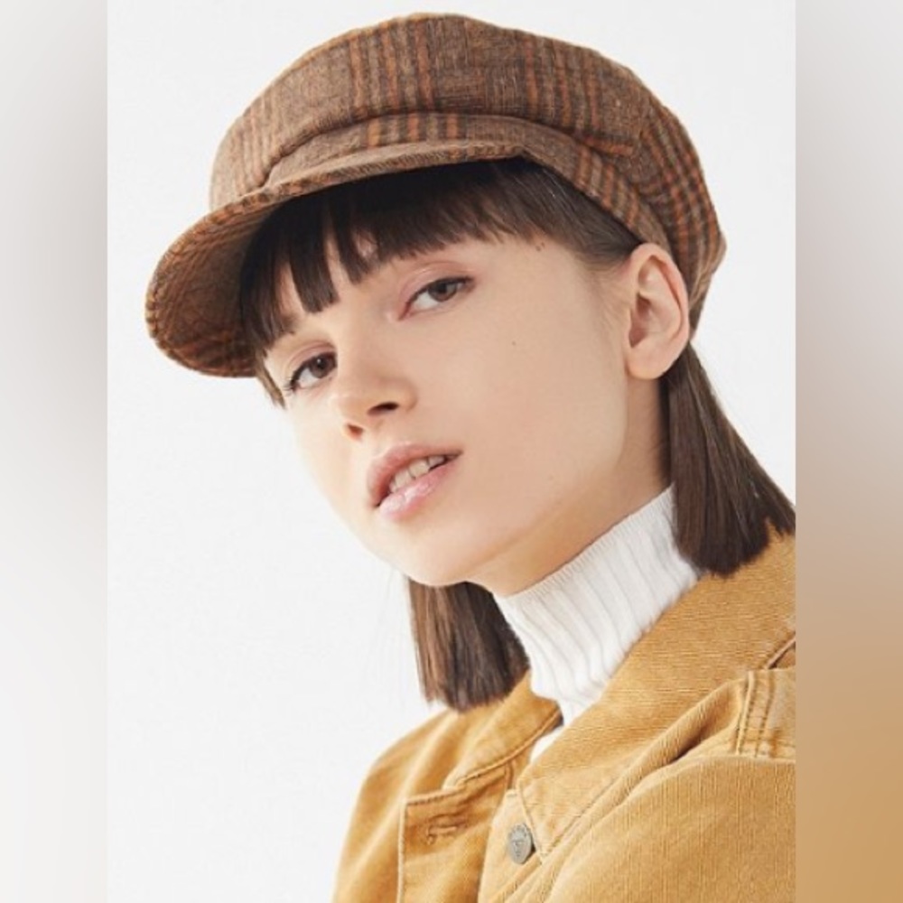 NWT Urban Outfitters Plaid Baker Boy Hat